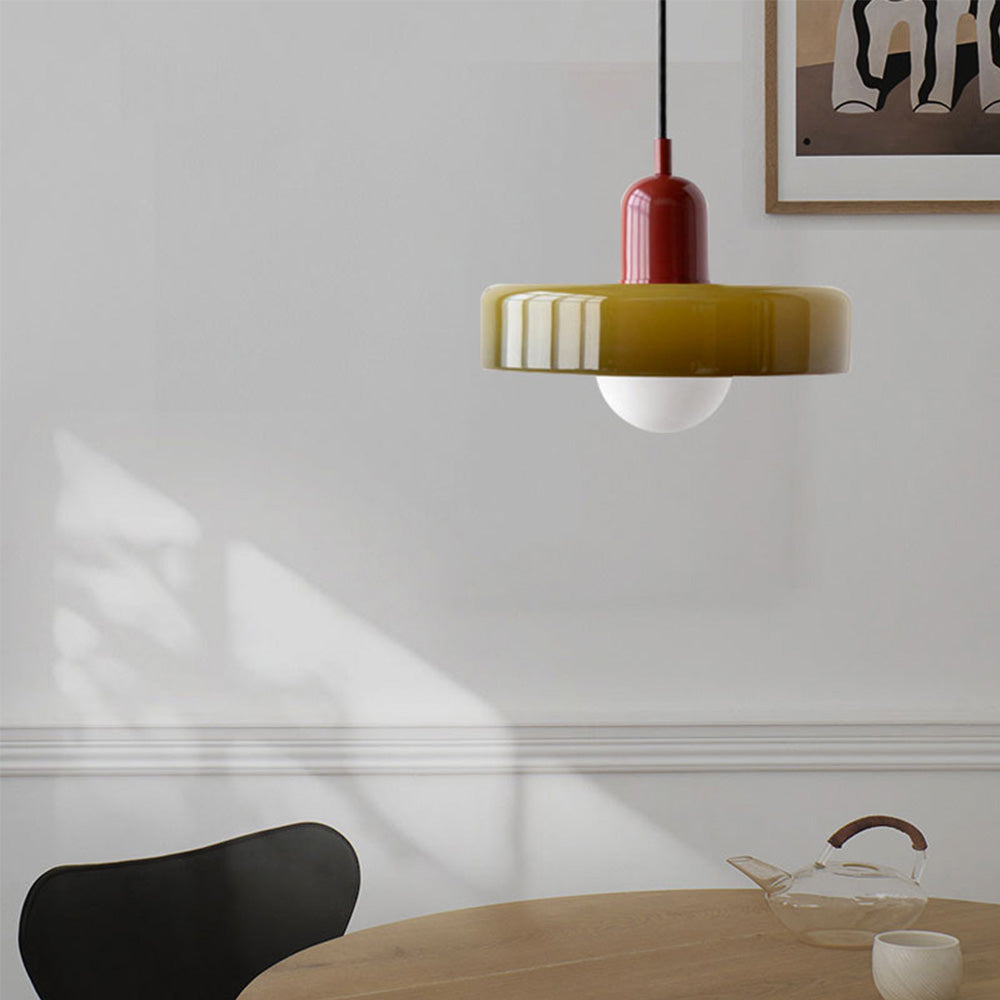 Bauhaus Aurelo Farvet Glas Pendelampe Til Spisestuer