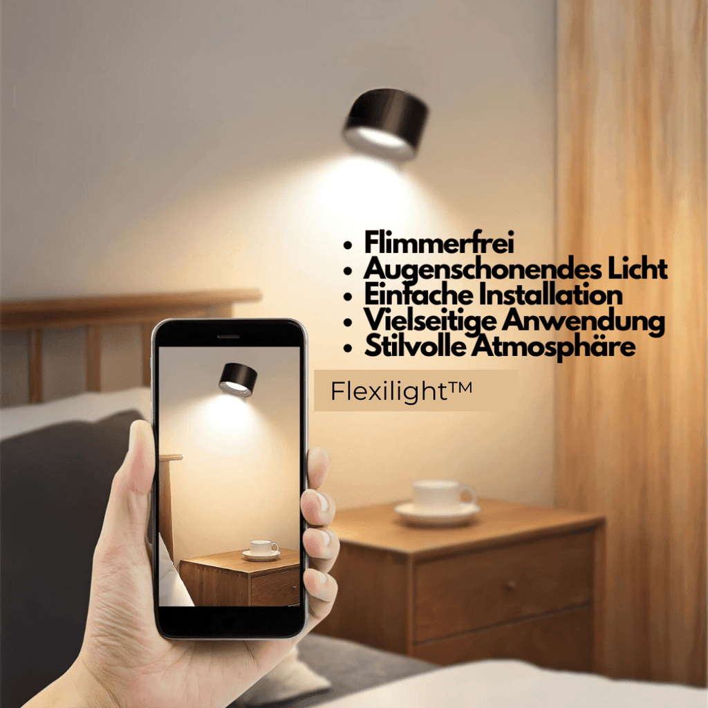 Trådløs Væglampe – 360° Justerbar og Genopladelig LED-belysning (USB)