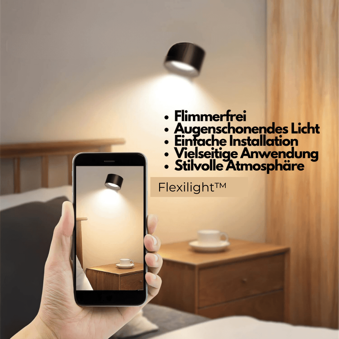Trådløs Væglampe – 360° Justerbar og Genopladelig LED-belysning (USB)