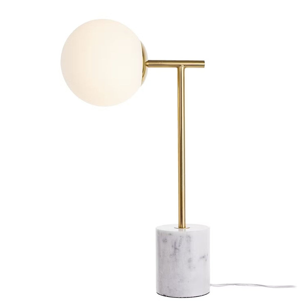 LUNA Bordlampe – Elegant design i marmor, glas & metal