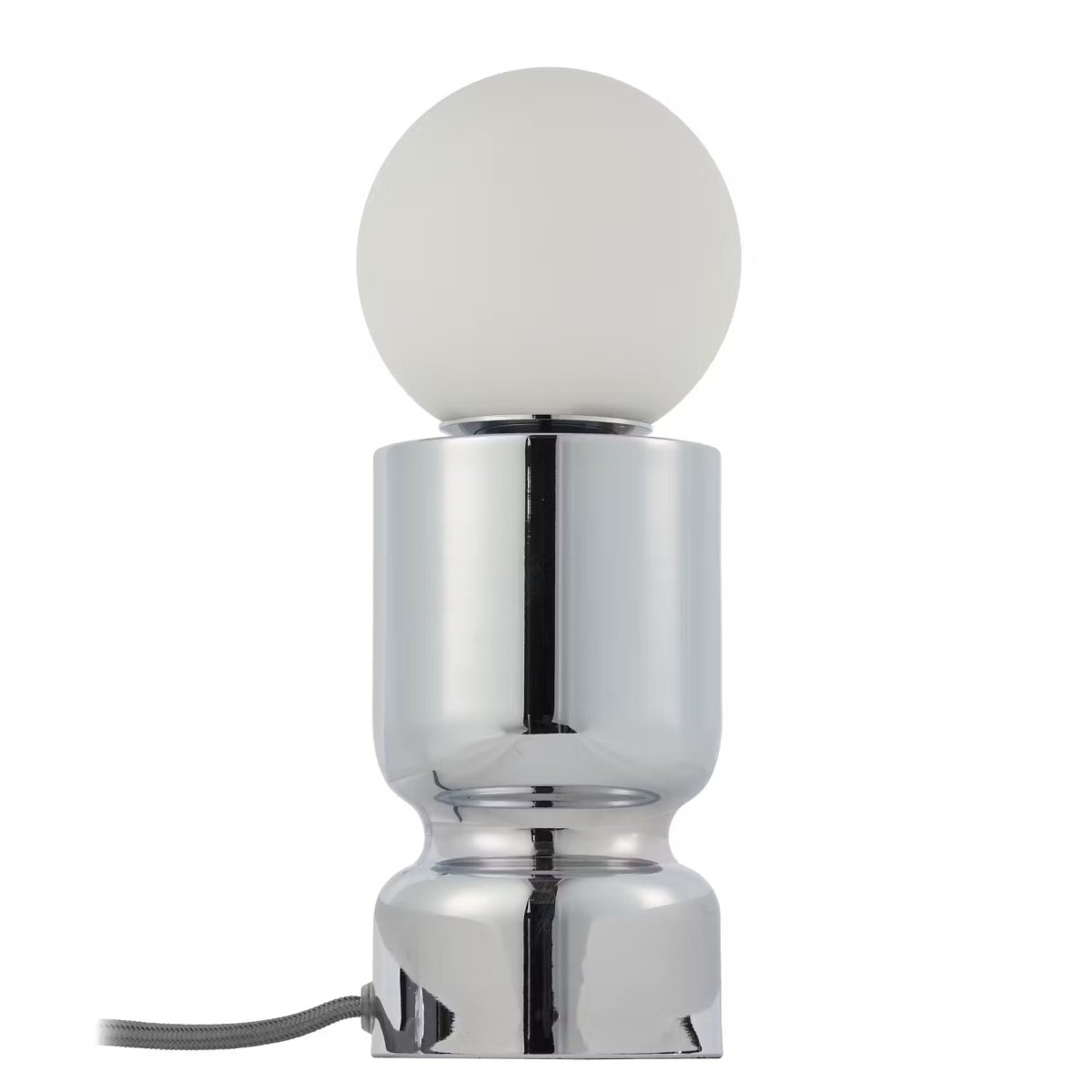 CHROME Bordlampe – Moderne Glas- & Krom-design Bordlampe
