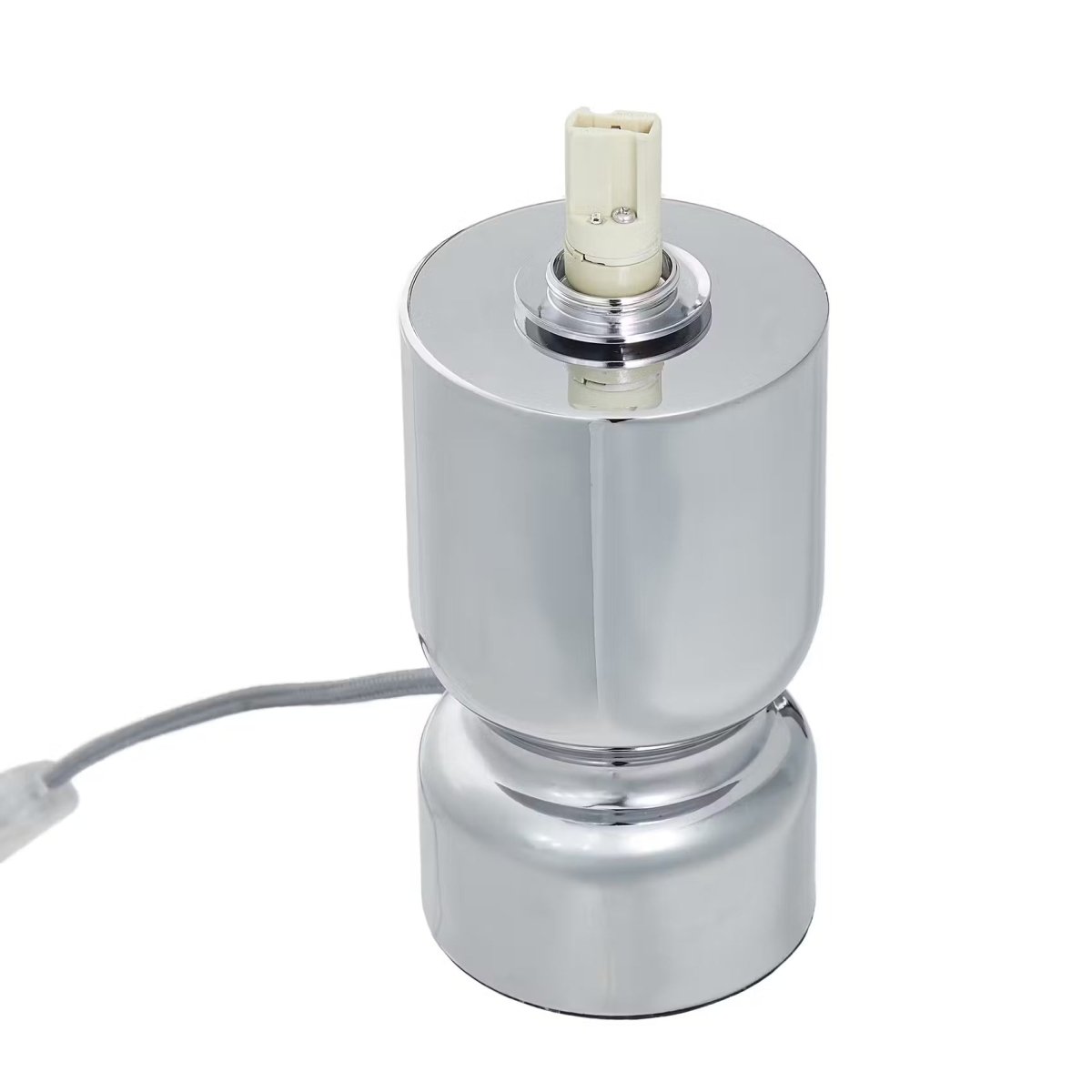 CHROME Bordlampe – Moderne Glas- & Krom-design Bordlampe