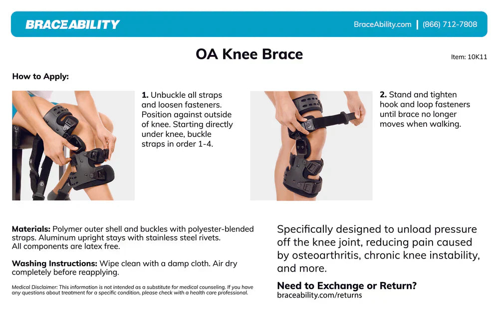 Osteoarthrose Aflastningsknæskinne – Medial & Lateral Støtte til Ledsmerter ved Knogle-mod-Knogle
