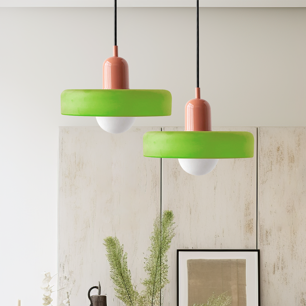 Bauhaus Aurelo Farvet Glas Pendellampe Til Spisestuer
