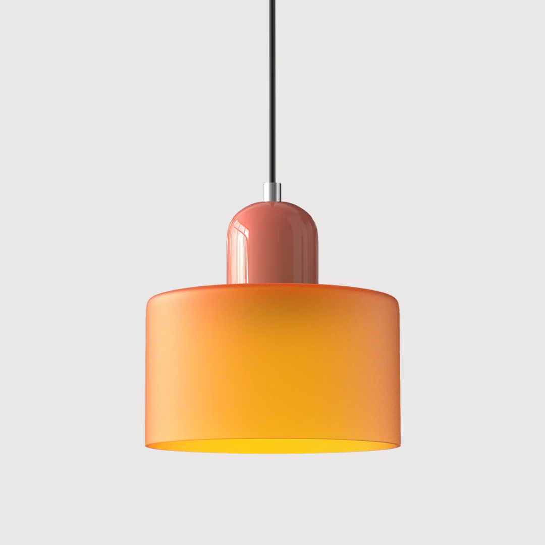 Retro Pendellampe med Glas Skærm og Justerbar Ledning for en Varm Atmosfære