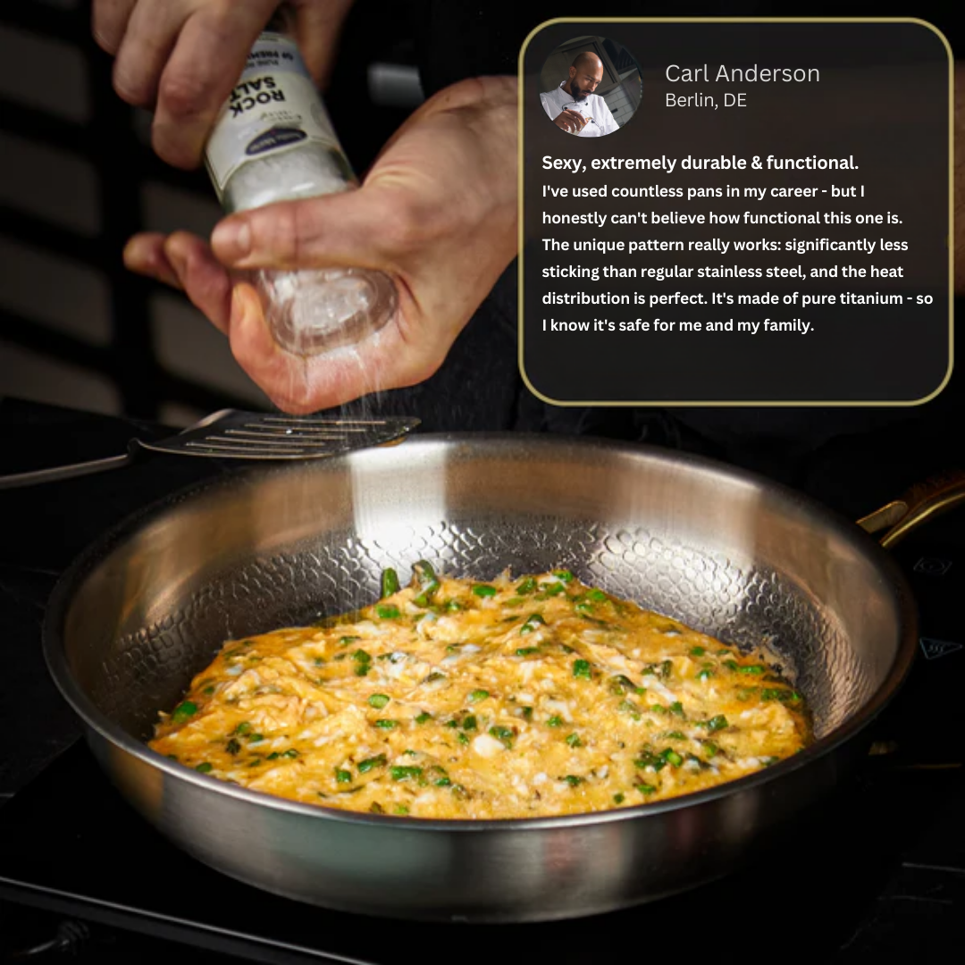 NovaTi Non-Coating Stegepande med Titanium Inderside Nonstick