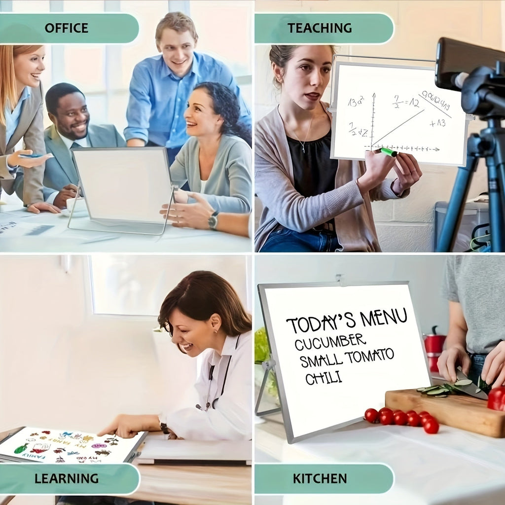 MagniBoard Magnetisk Whiteboard - Bærbar og Dobbelt-Sidet med Stativ