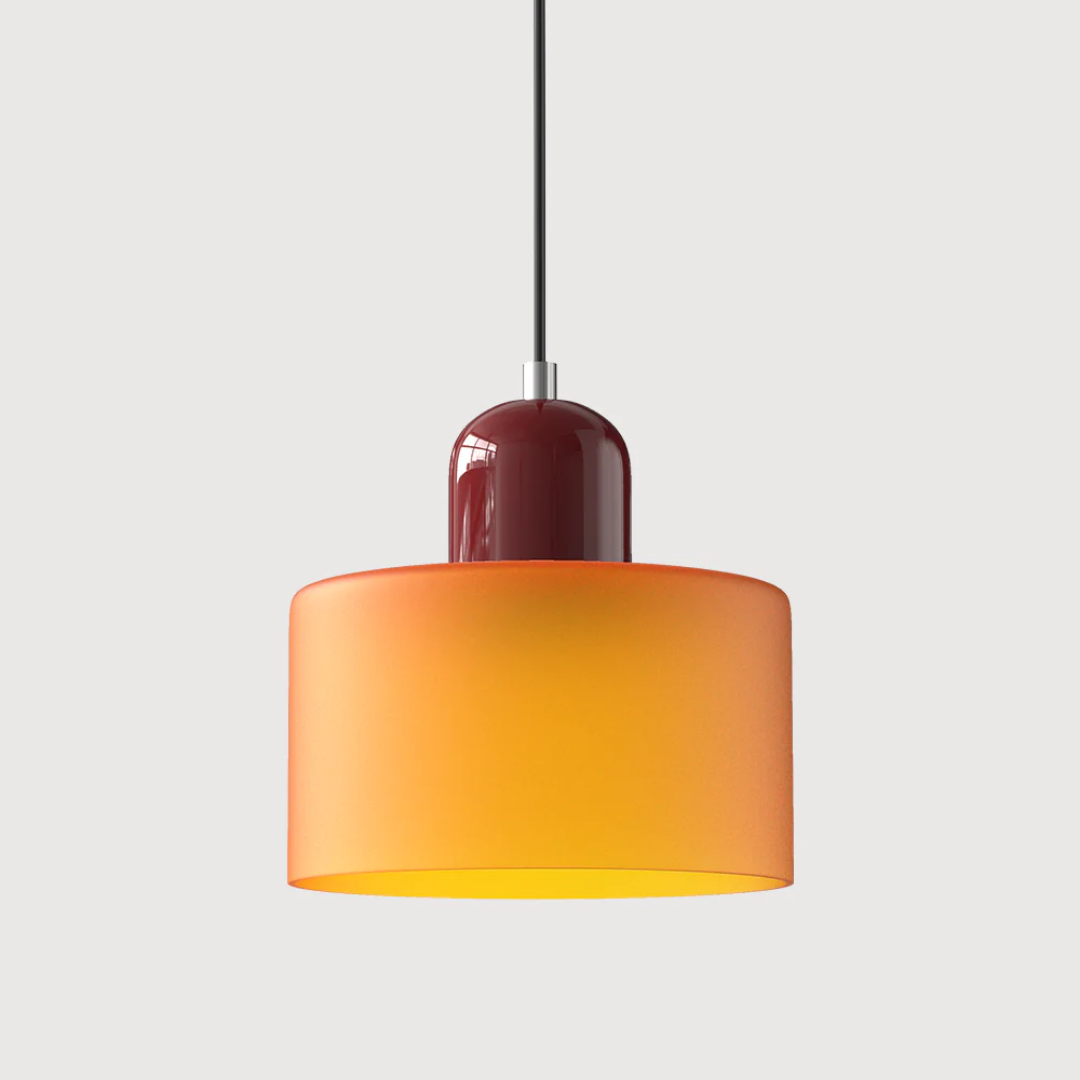 Retro Pendellampe med Glas Skærm og Justerbar Ledning for en Varm Atmosfære