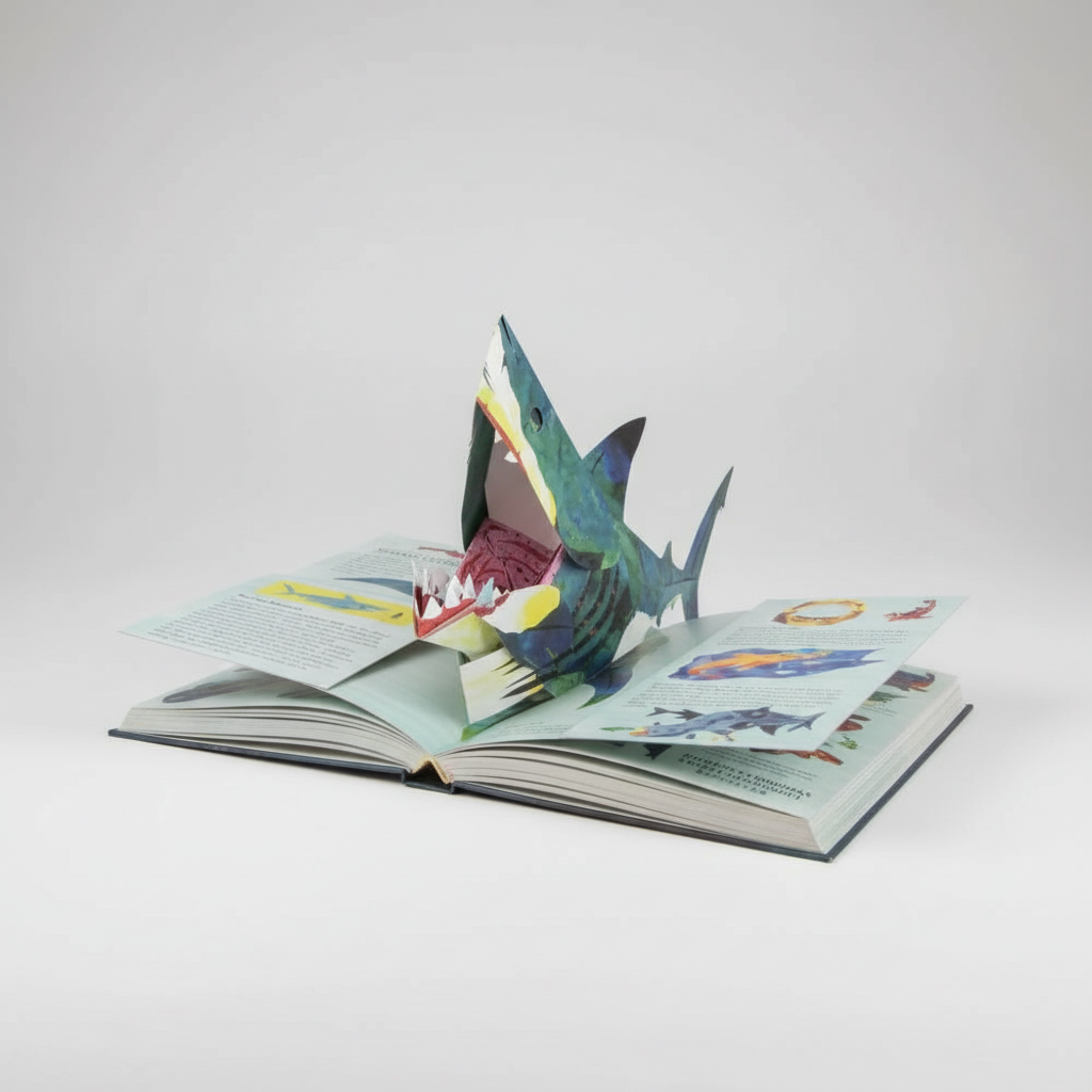 3D Pop-Up Dinosaurer Bog med Interaktive Sider til Børn Edu