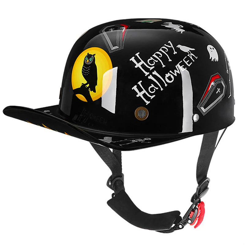 RoverGuard Baseball Cap Motorcykel DOT Hjelm Med Komfortabel Pasform