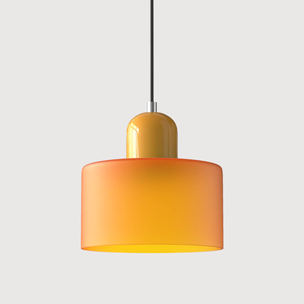 Retro Pendellampe med Glas Skærm og Justerbar Ledning for en Varm Atmosfære
