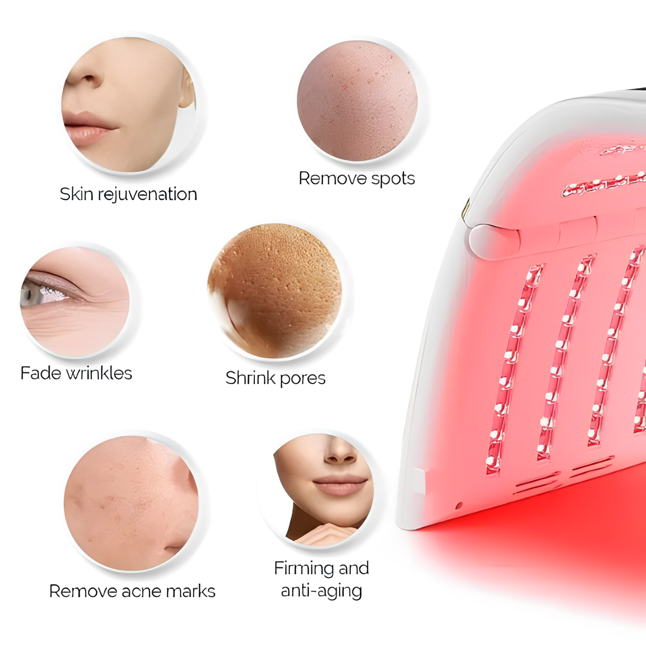 LunaGlow Multicolor LED Rejuvenating Photon Facial Device