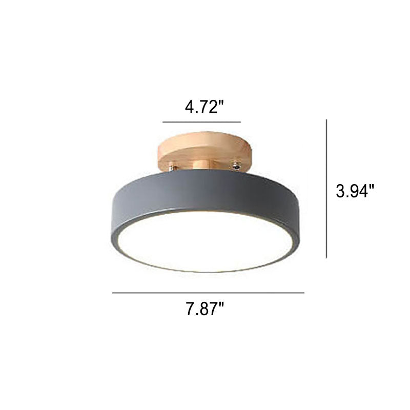 LED Rund Loftlampe | Nordisk Design | Semi-Nedsænket Montering | Økonomisk Indendørs Belysning