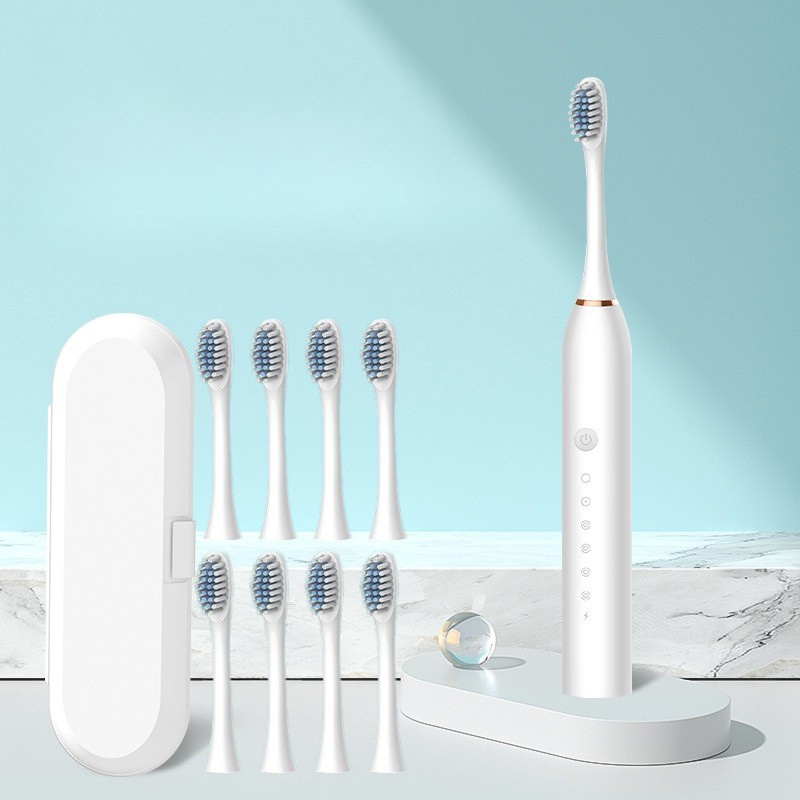 Genopladelig Sonic Tandbørste med Flere Børstemodes og USB Opladning