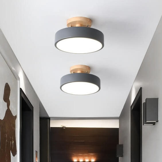 LED Rund Loftlampe | Nordisk Design | Semi-Nedsænket Montering | Økonomisk Indendørs Belysning