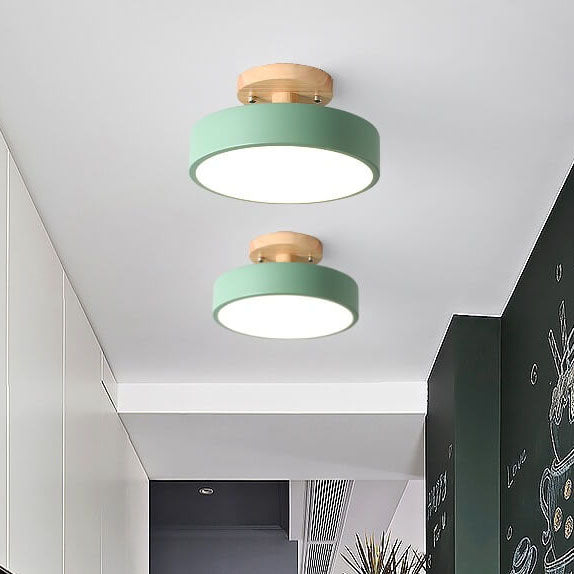 LED Rund Loftlampe | Nordisk Design | Semi-Nedsænket Montering | Økonomisk Indendørs Belysning