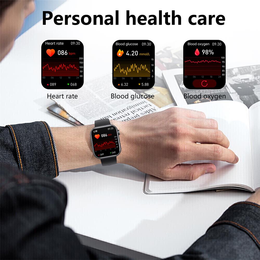 Blodsukker Blodtryk Blodilt Søvnmåler Vandtæt Smartwatch