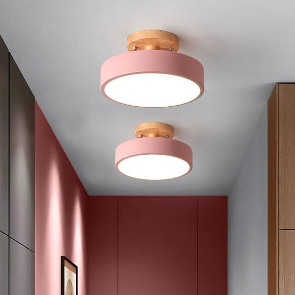 LED Rund Loftlampe | Nordisk Design | Semi-Nedsænket Montering | Økonomisk Indendørs Belysning