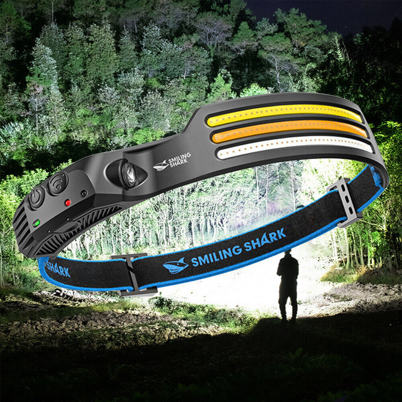 LED USB Genopladelig Kraftig Hovedlygte