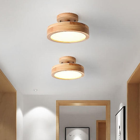 LED Rund Loftlampe | Nordisk Design | Semi-Nedsænket Montering | Økonomisk Indendørs Belysning