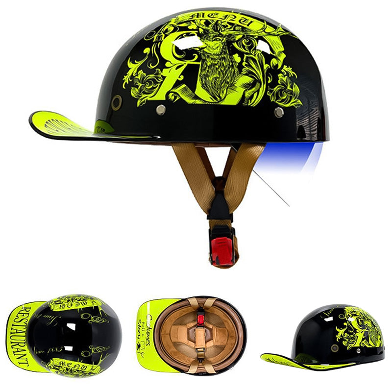 OrionRide Baseball Stil DOT Hjelm Med ABS Skaller Til Motorcykler