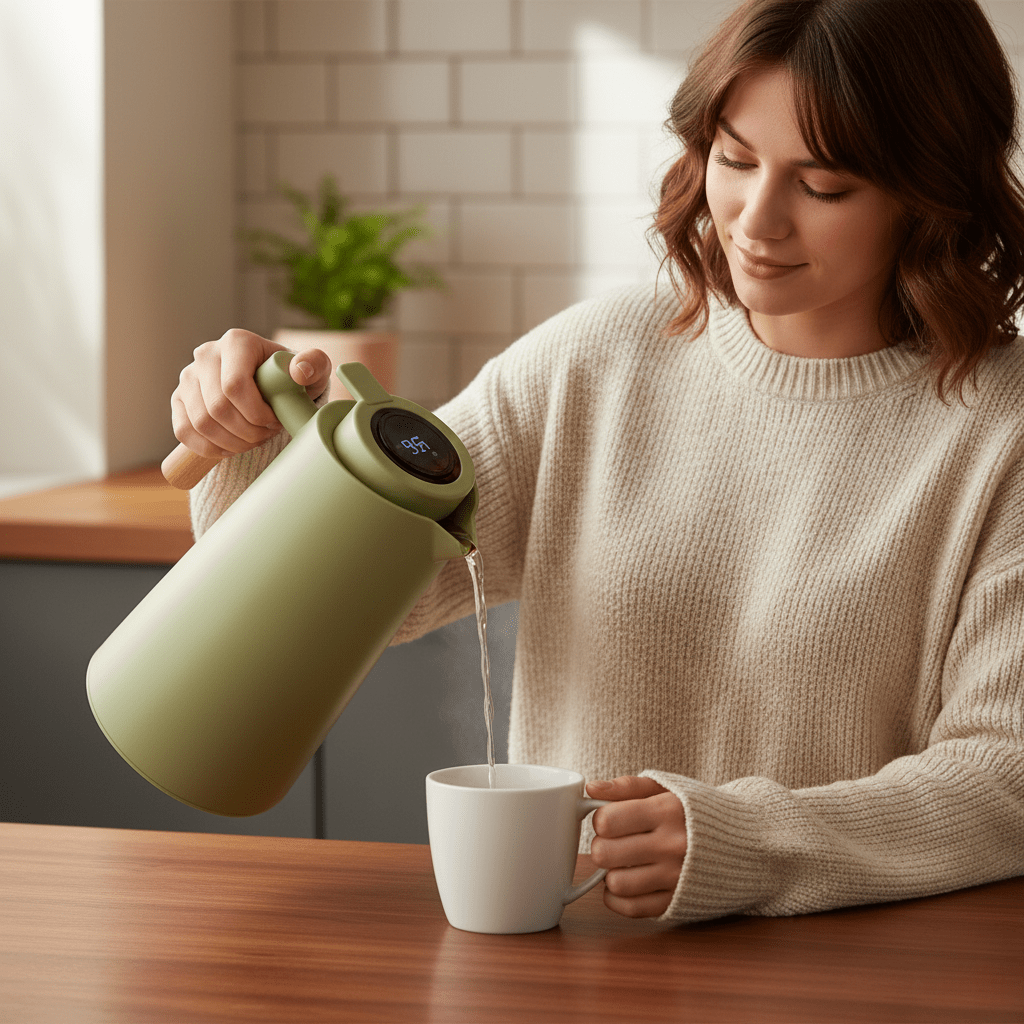 Lattea Pure – Robust Termokande i Rustfrit Stål, Tætsluttende og Stilfuld