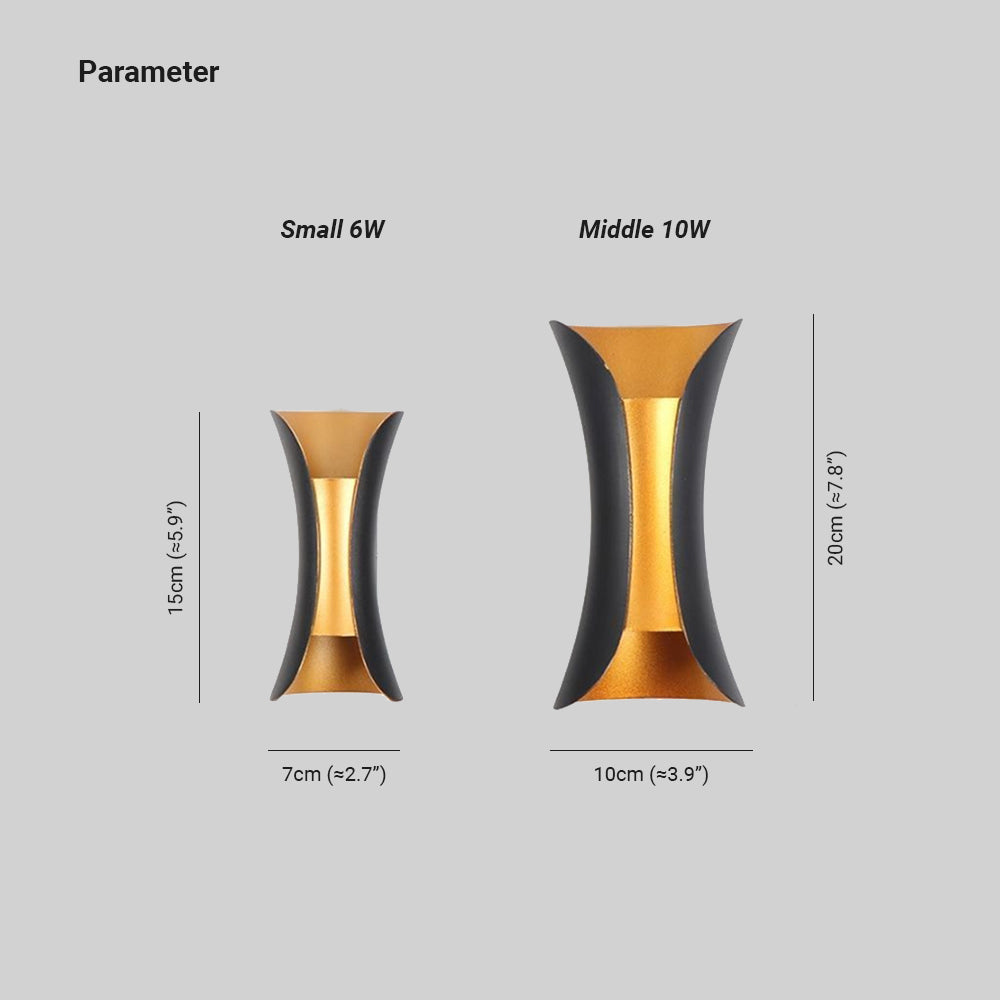 Arcora Curve Udendørs Væglampe Med LED IP65 Fastmonteret