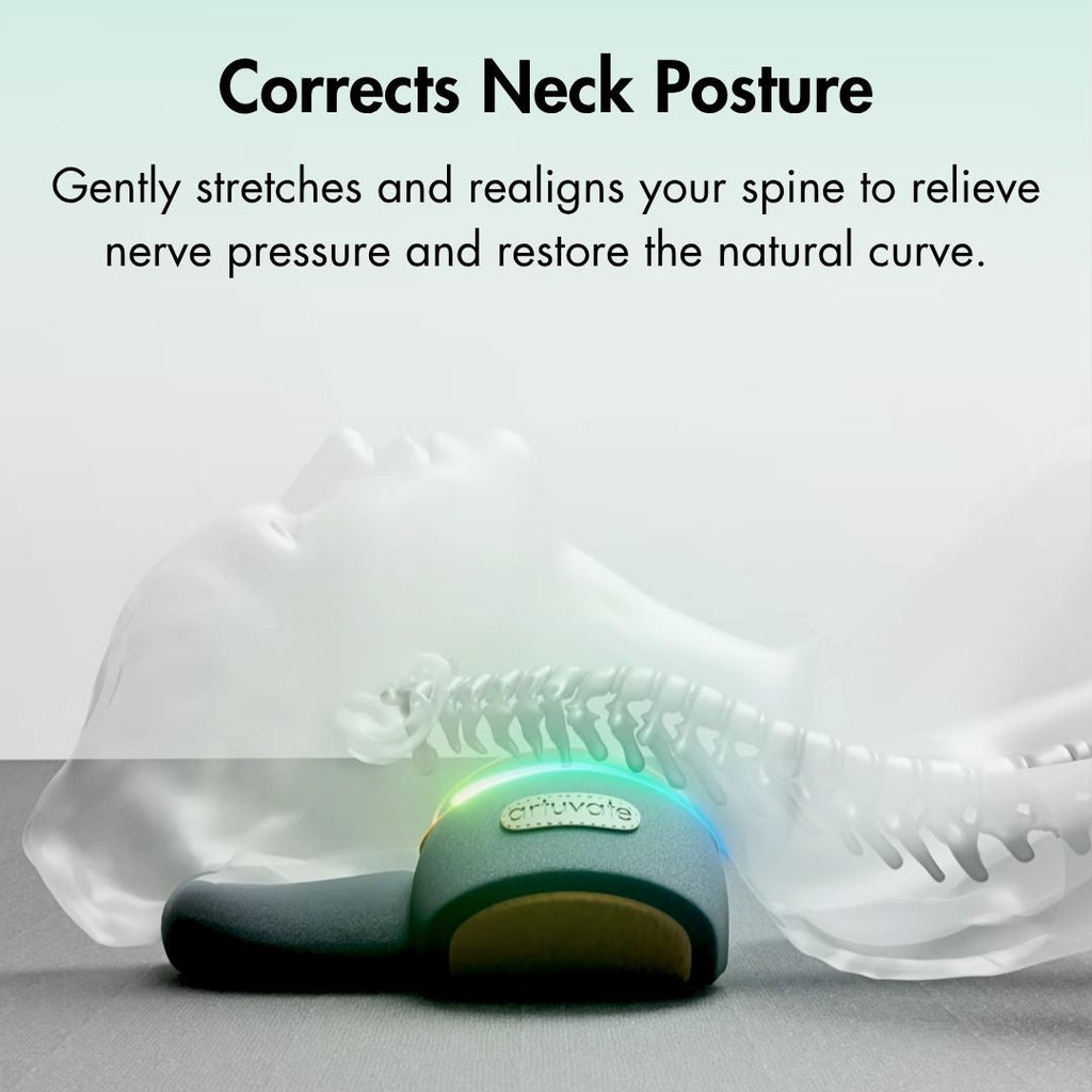 Varme- og vibrations nakkemassager med holdningsstøtte