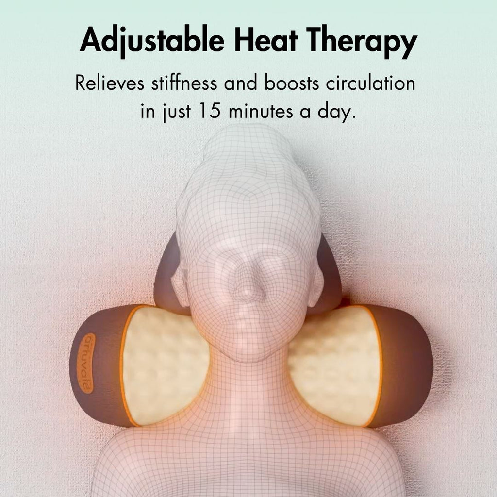 Varme- og vibrations nakkemassager med holdningsstøtte