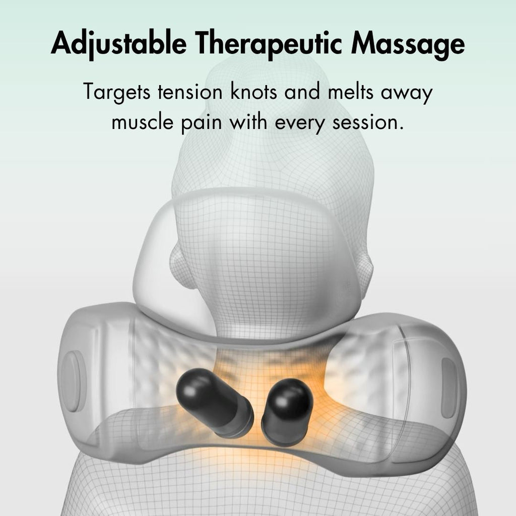 Varme- og vibrations nakkemassager med holdningsstøtte