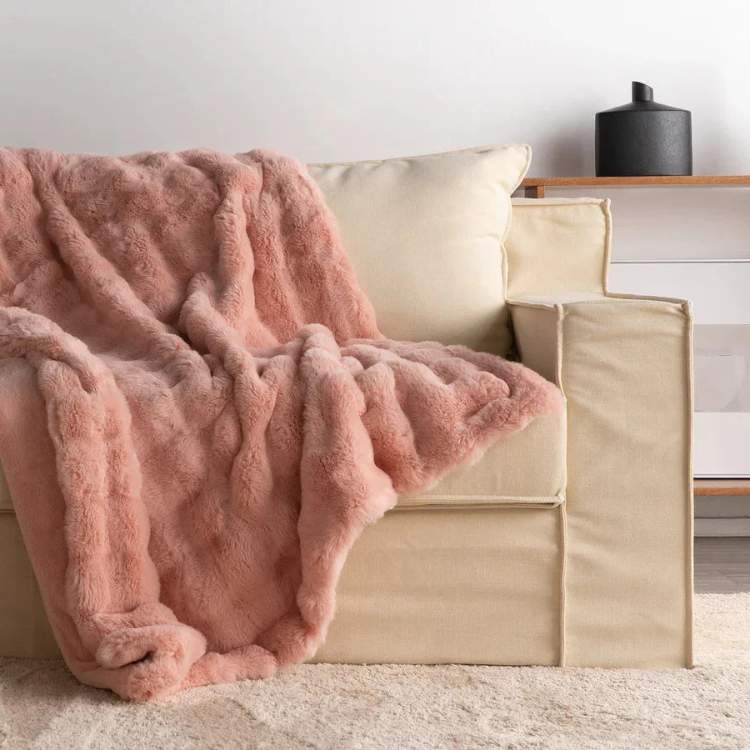 PlushHaven Faux Fur Vægtet Tæppe