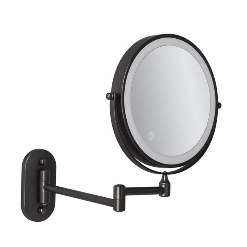 Genopladeligt Forstørrelsesspejl med LED til Makeup Entusiaster i Sort