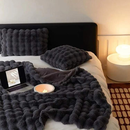 PlushHaven Faux Fur Vægtet Tæppe