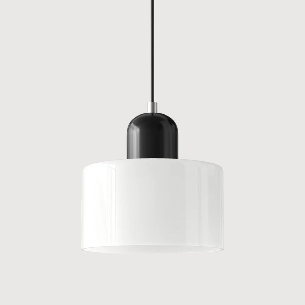 Retro Pendellampe med Glas Skærm og Justerbar Ledning for en Varm Atmosfære
