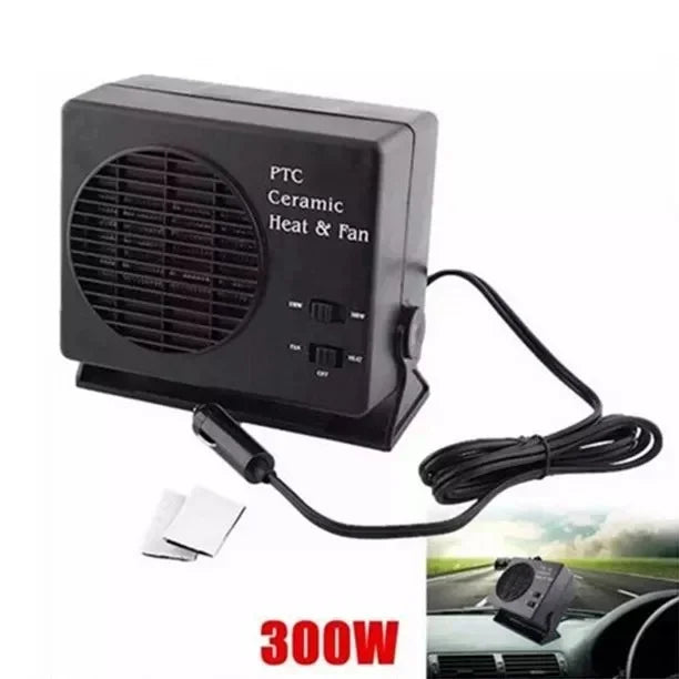 12V Keramisk Bilvarmer | 150W-300W Bærbar Vifte med Automatisk Termostat til Vinterbrug i Køretøjer