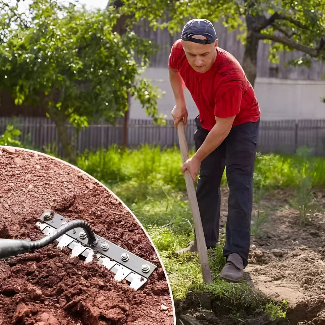 ThriveGard Ukrudtsfjerner Med Ståltænder Og Ergonomisk Greb