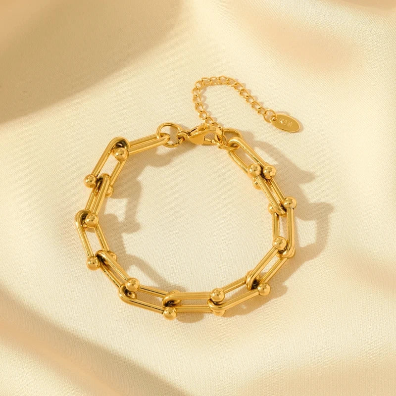 Aurielle Guld Link Sæt | Orntli