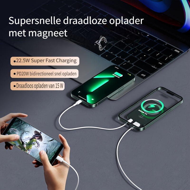 Magnetisk Power Bank – Ultra Slim med Super Hurtig Trådløs Opladning