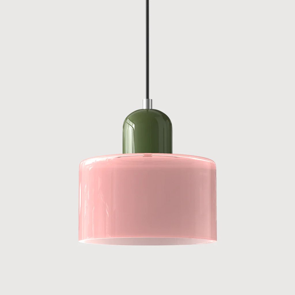 Retro Pendellampe med Glas Skærm og Justerbar Ledning for en Varm Atmosfære