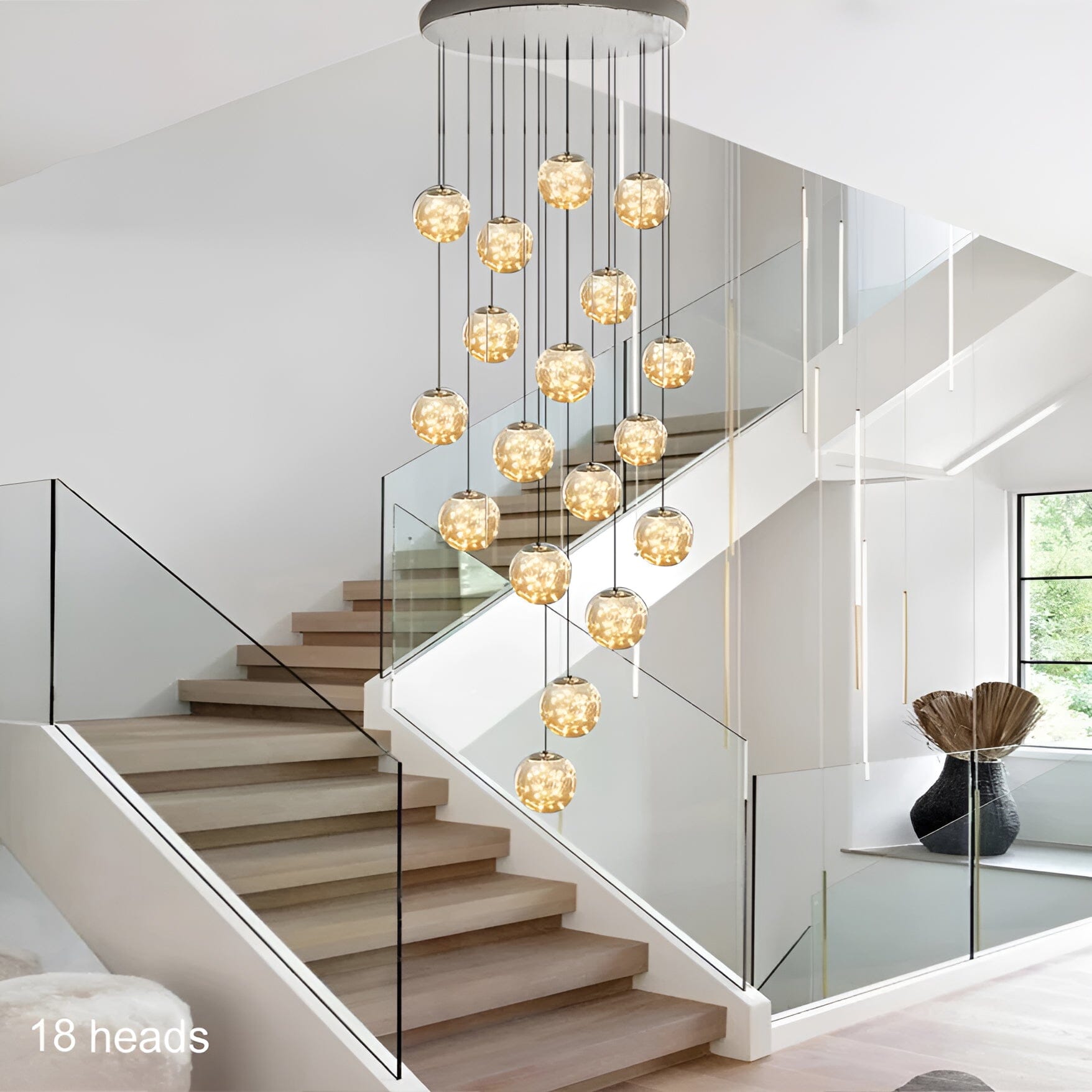 LuminaOrb Glas Globus Trappe Kranse Ambient Glow
