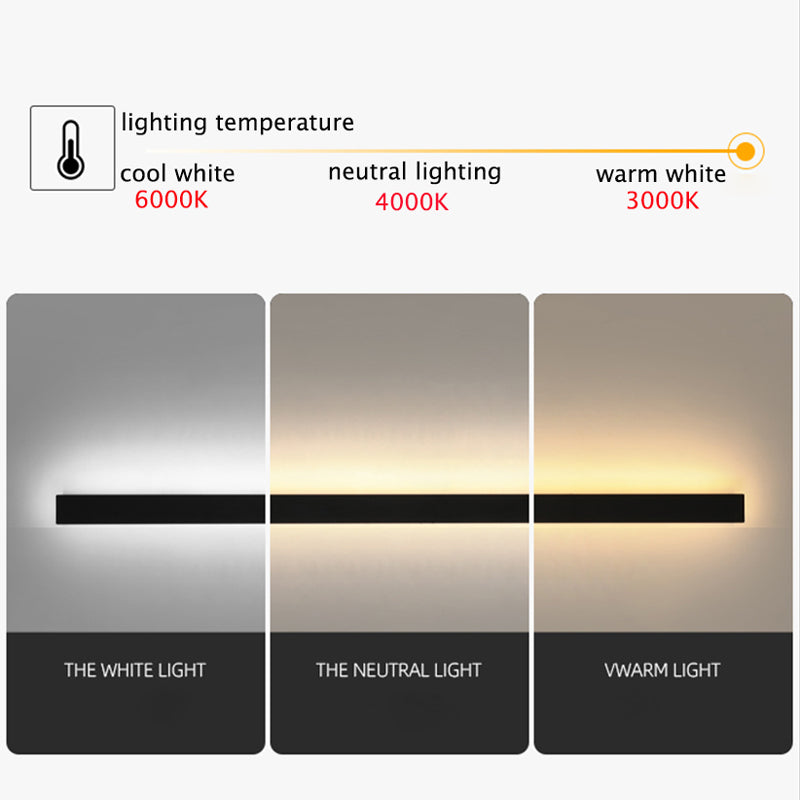 Nyx Black LED Finish Edition Linear Væglampe Udendørs