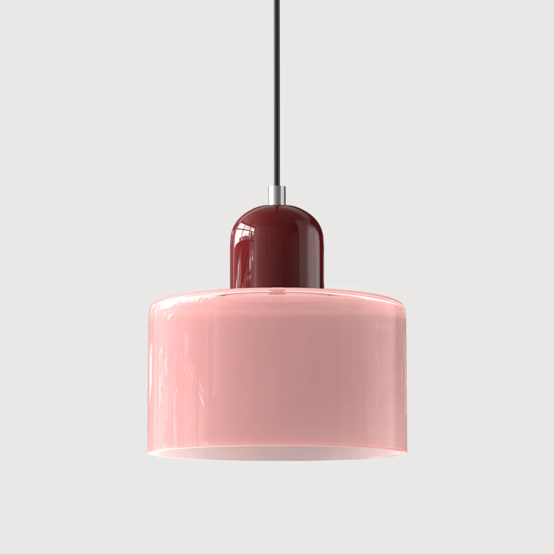 Retro Pendellampe med Glas Skærm og Justerbar Ledning for en Varm Atmosfære