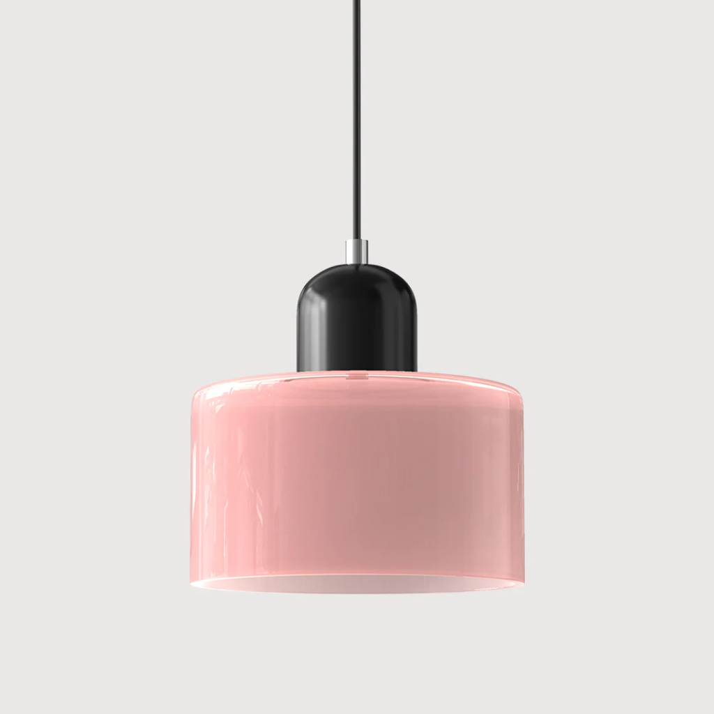 Retro Pendellampe med Glas Skærm og Justerbar Ledning for en Varm Atmosfære