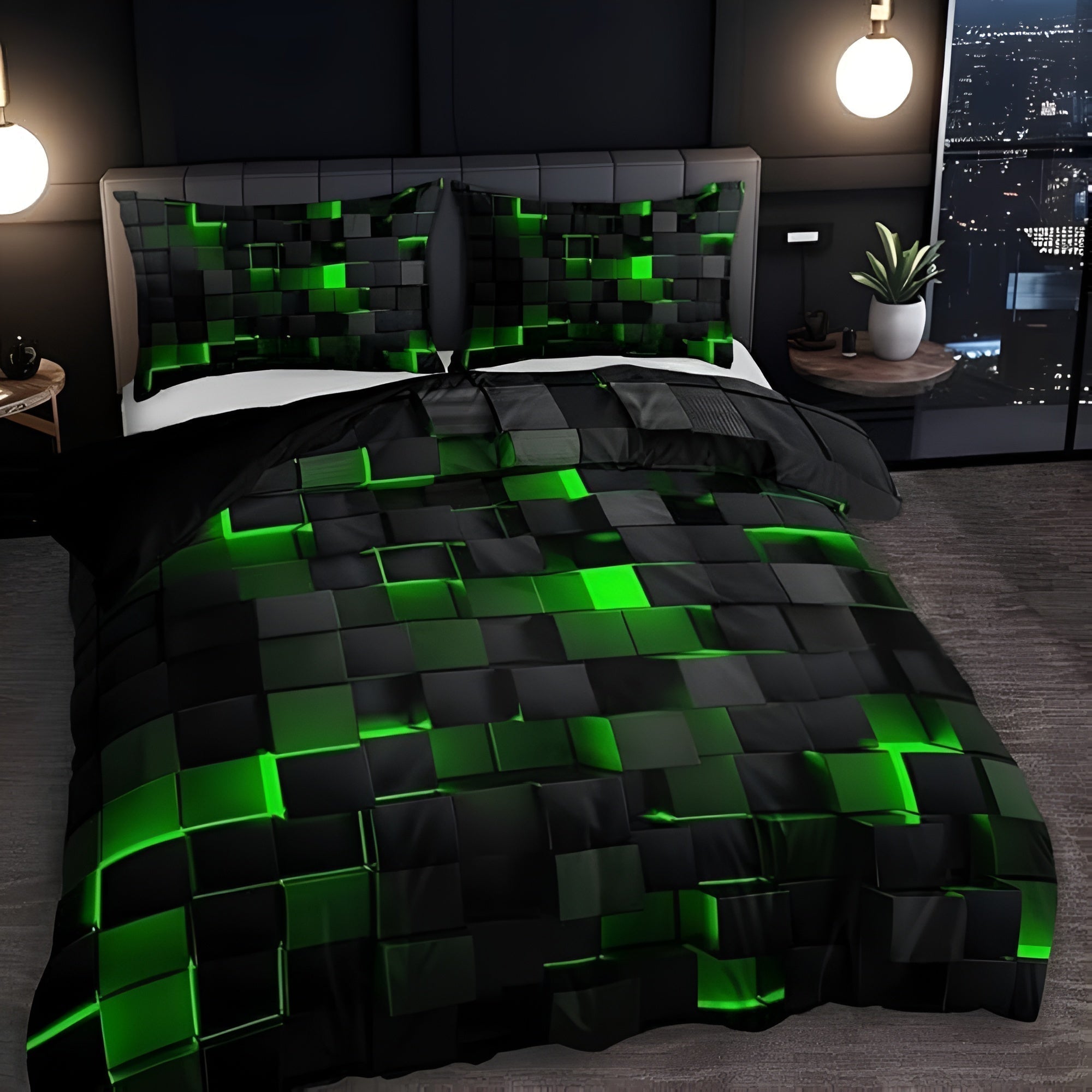 3D Sengetøj med pudevår | Lagen til Gamere | Dynecover | Neonara