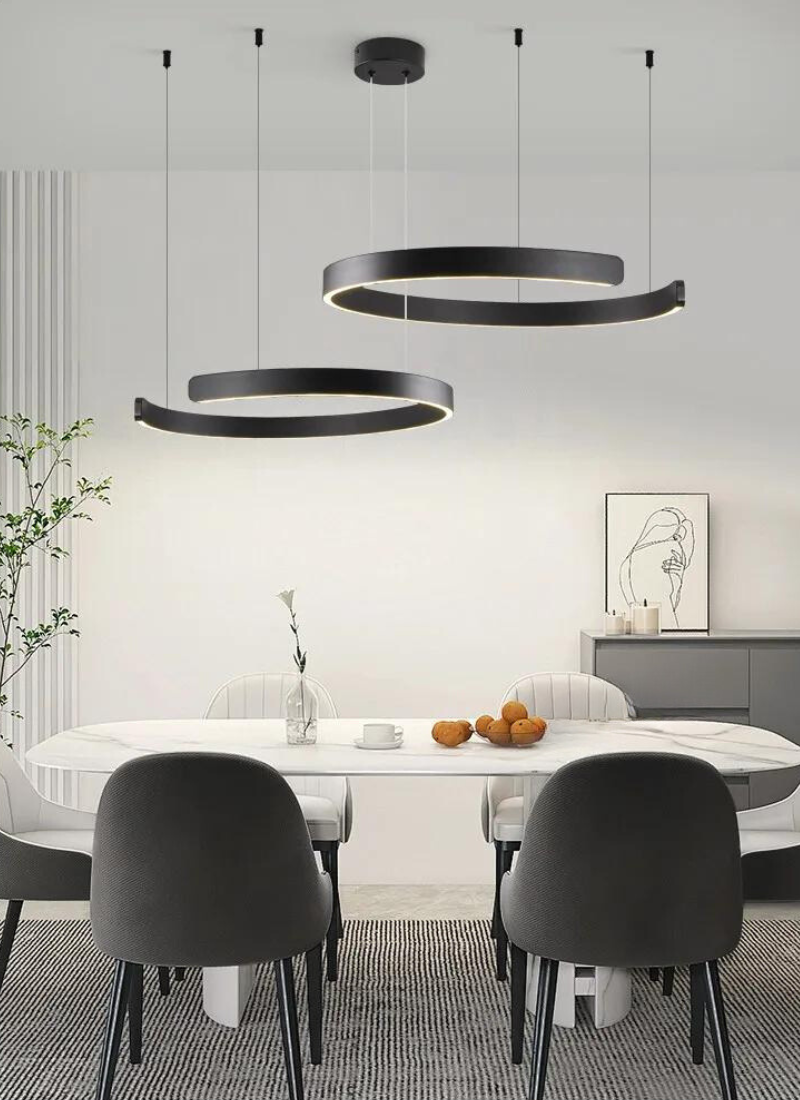 AerisGlow Moderne Rund LED Loftkrone Til Stuen