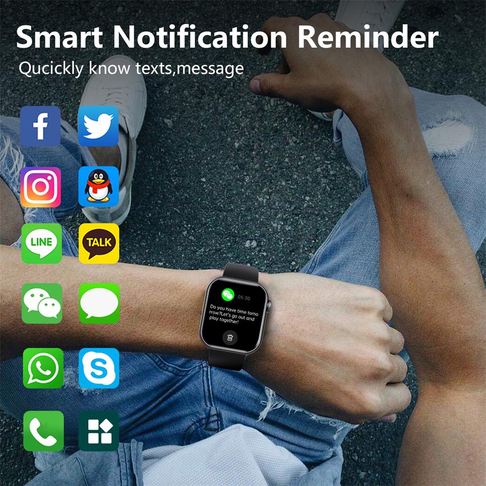 Blodglukose Blodtryk Blodilt Søvnmåler Vandtæt Smartwatch
