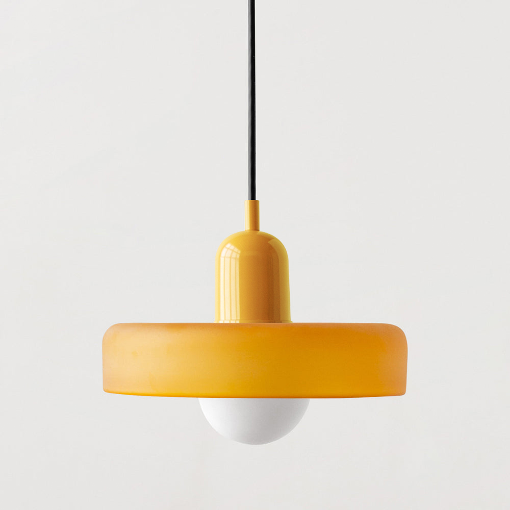Liora Bauhaus Farvet Glas Pendelampe med Justerbar Højde | Petprovac