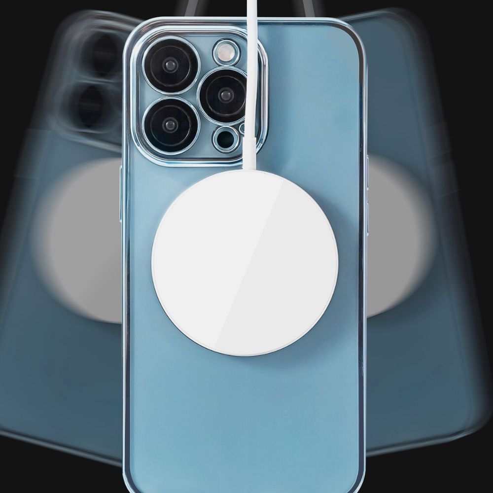 Gennemsigtigt iPhone-cover til trådløs opladning