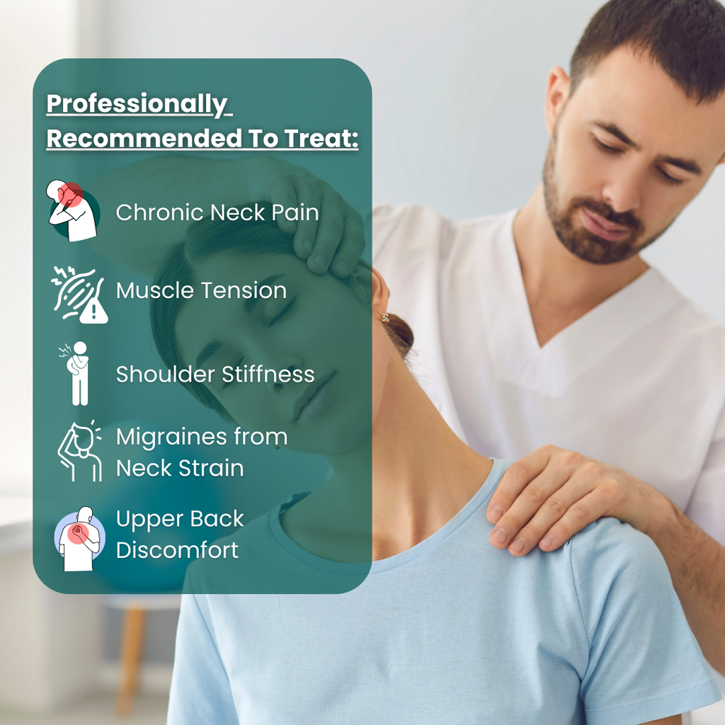 Nakkevarmer & Massageapparat | Nakke- og skuldervarme for muskelafslapning | Justerbare indstillinger for stressreduktion | Målrettet nakkesmerte og afslapning