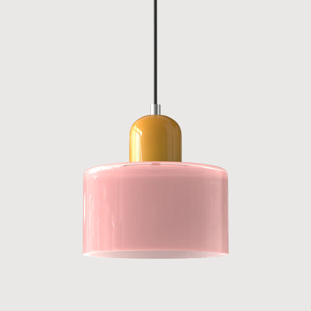 Retro Pendellampe med Glas Skærm og Justerbar Ledning for en Varm Atmosfære